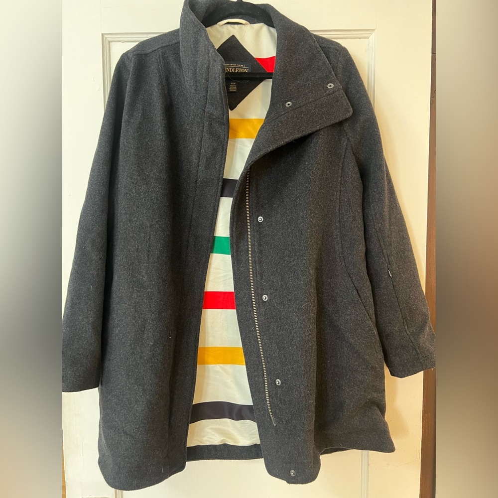 Pendleton Grey Wool Blend Coat - image 1